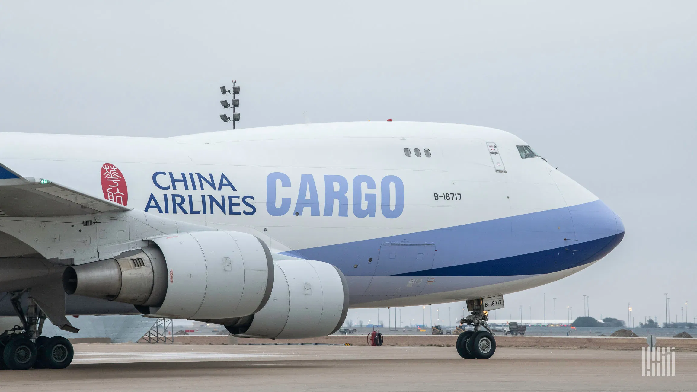 China Airlines Cargo Boeing 747 aircraft on the runway, highlighting the airline’s global freight operations and logistics services.