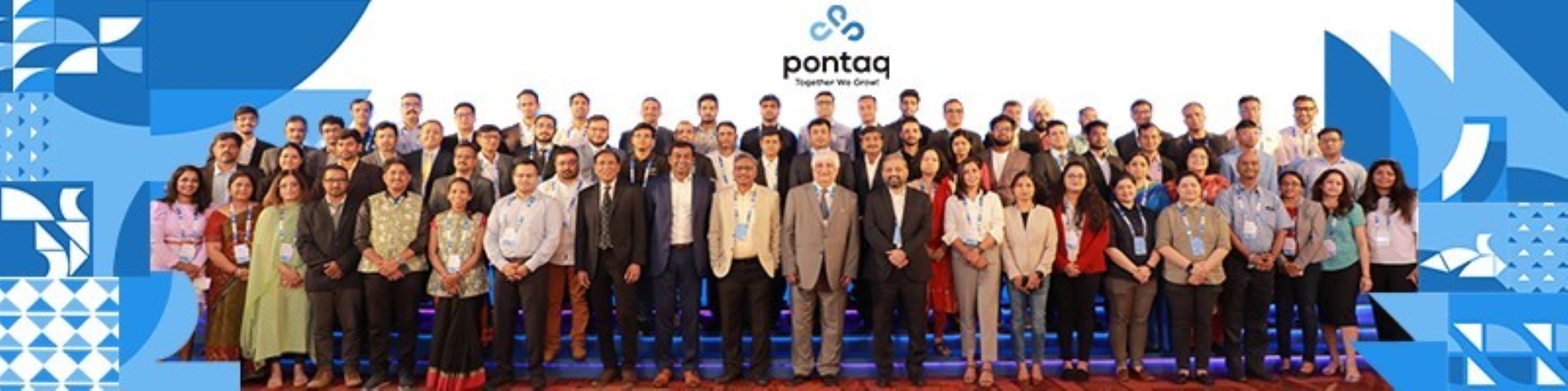 Two executives shake hands while holding a signed agreement at the GFTN booth, with FinTech Festival branding in the background.