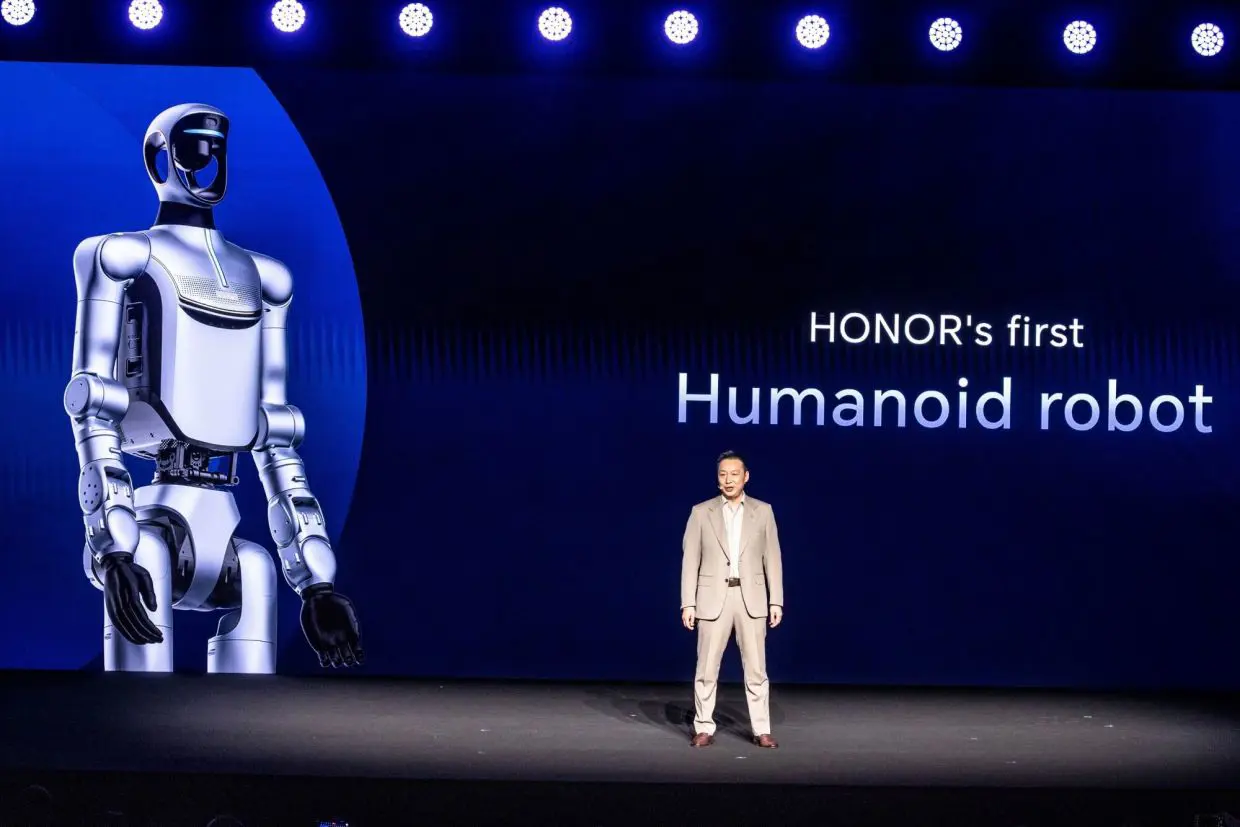 Honor unveils first humanoid robot at tech event, showcasing AI innovation, robotics advancement, and future smart device ecosystem.